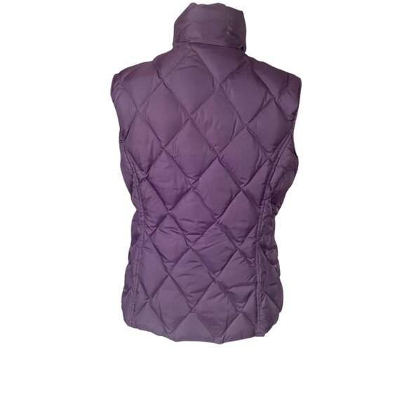Lands' End women's purple snap sleeveless collared purple puffer vest XS 2-4 - Picture 7 of 9